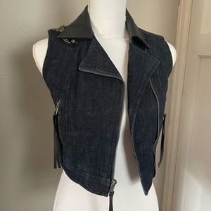 Princess Vera Wang Denim Biker Vest
